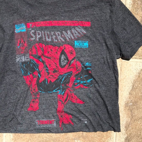 MARVEL cropped Spider-Man T-shirt - L/G - Picture 2 of 3